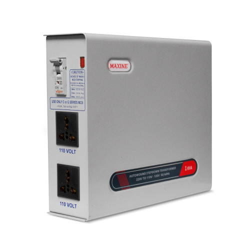 Step Down Auto wound 1000 w 220 to 110v  Maxine  Power Voltage Convertor Transformer for US Appliances Used in India