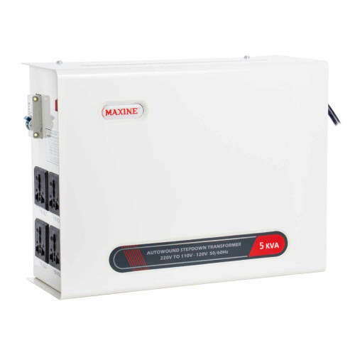 Step Down Auto wound 5000 w 220 to 110v Maxine Power Voltage Convertor Transformer for US Appliances Used in India