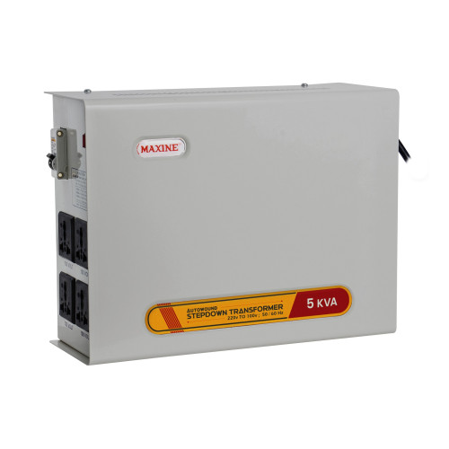 Step Down 5000W 220V to 100V Maxine Toroidal Auto Wound Voltage Converter with 4 Sockets | For Japan Products in India