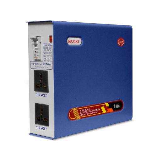 Step Down Isolation Wound 1000W 220V to 110V Maxine Voltage Converter for USA Products to be used in India | 100% Copper Winding with Toroidal Technology with 2 Sockets