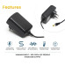 12 Volt 2 Amp DC Adapter AC Input 100-260V Output 12v 2A