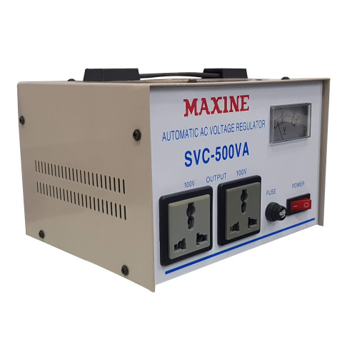 MAXINE for Japan Products Output 100V from Input 140v to 270v Step Down Voltage Converter Copper with Servo Controlled Stabilizer (500J)